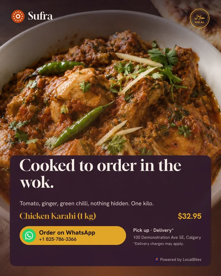 Wednesday post: Chicken Karahi (1 kg), $32.95